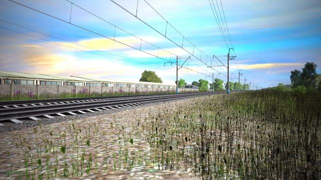 ЭП10 с пассажирским поездом Отправление Trainz 2019 смотреть онлайн