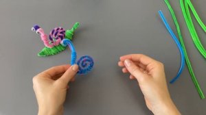 Простая поделка из синельной проволоки. Улитка своими