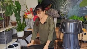 кашпо капля из экоротанга