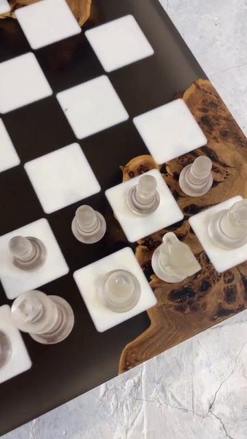 Шахматы из дерева и эпоксидной смолы a2inhome.ru #шахматы #ch смотреть онлайн