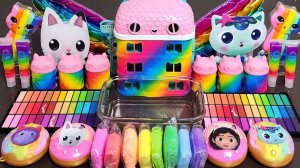 Слайм для кукольного домика Rainbow Gabbys, смешивающий глиттер для макияжа в слайм, Slime ASMR