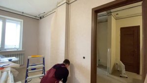 Как обклеить обоями выступ или колонну.