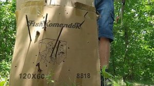 Лук из стеклопластиковой арматуры (стрельба)