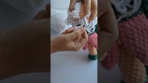 Волосы для куклы вытянутыми петлями