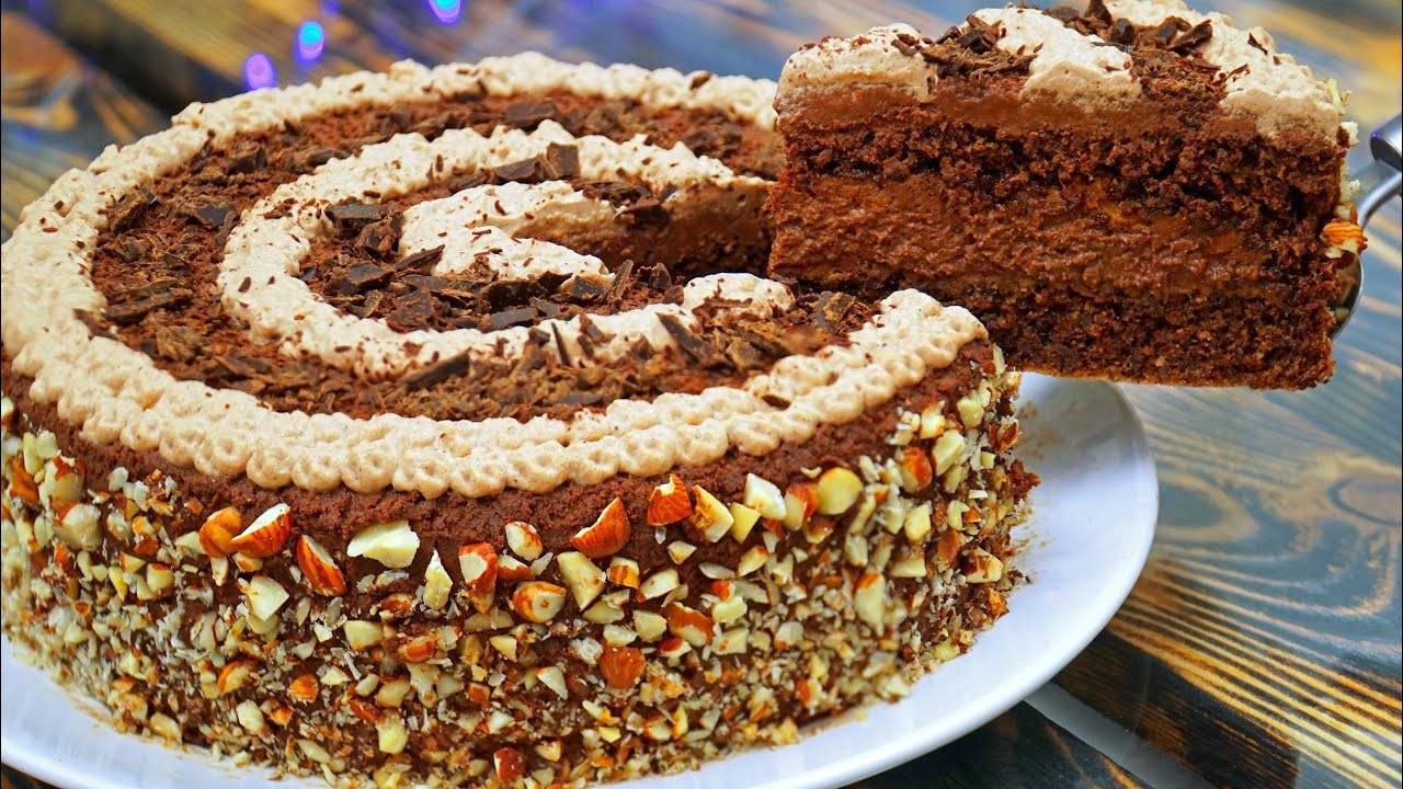 БЕЗ МУКИ! ШОКОЛАДНО ОРЕХОВЫЙ ТОРТ НЕВЕРОЯТНО ВКУСНЫЙ Рецепт