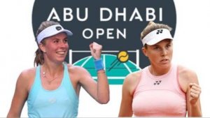 04.02.2025. Магдалена Френх - Линда Носкова. WTA Abu Dhabi. Magdalena Frech - Linda Noskova