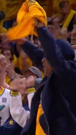 Thomas Bryant hits a three and Caitlin Clark is loving it