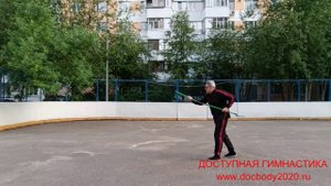 Разминка с трёхзвенным шестом Сань-цзе-гунь из пластиковой трубки (4)