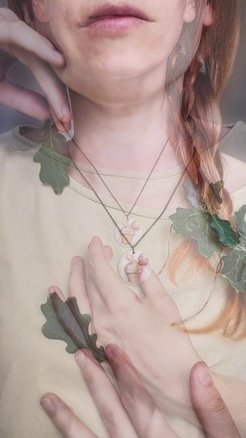 Гипсовый кулон с отпечатком жёлудя. Ручная работа. #ук? смотреть онлайн