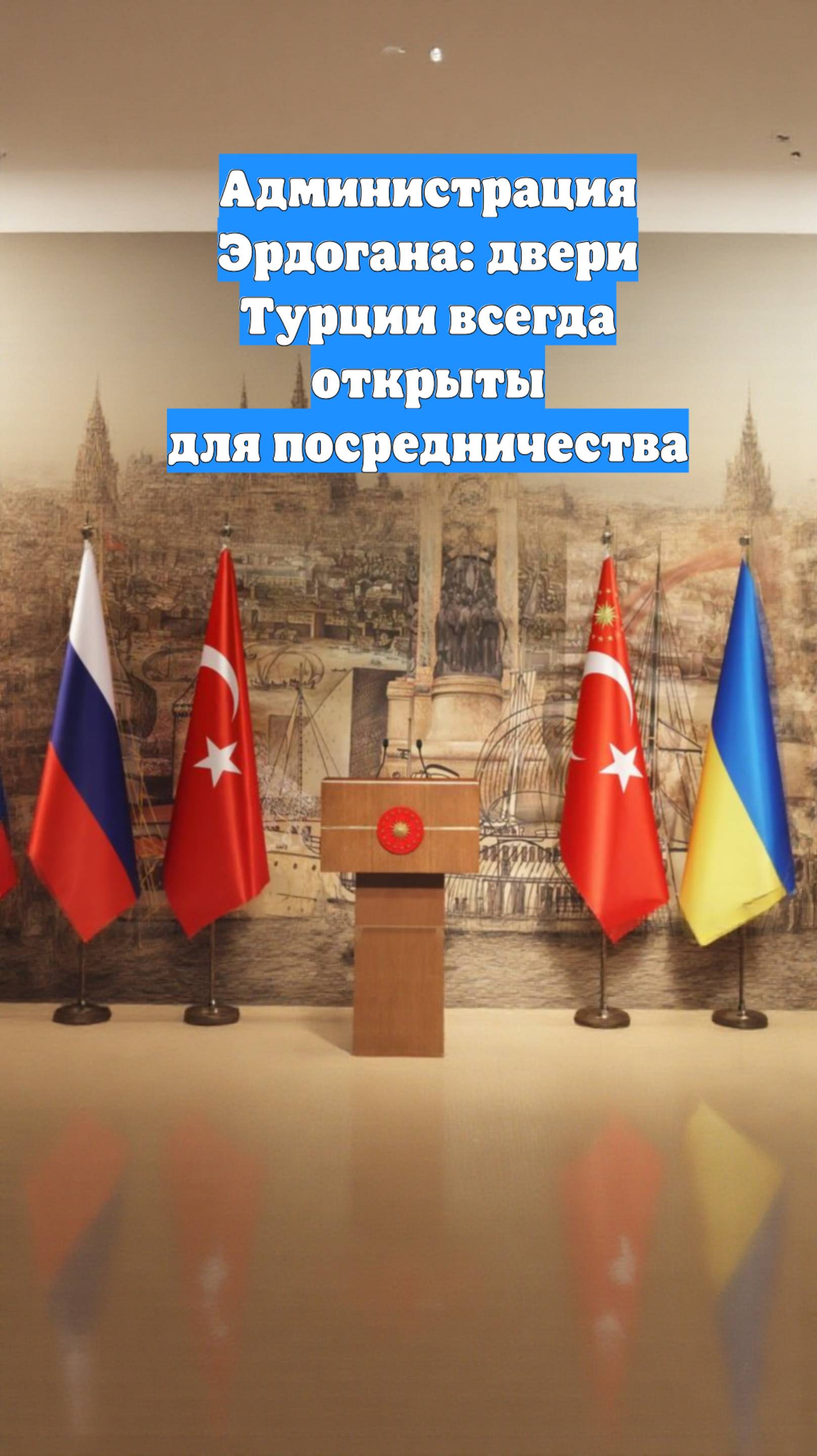 Администрация Эрдогана: двери Турции всегда открыты для посредничества