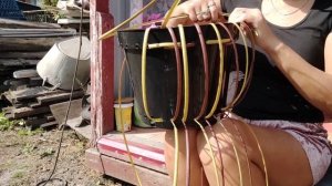 #кашпо #ротанг Плетëм кашпо тыкву!