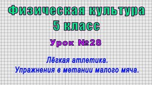 Физическая культура 5 класс (Урок№28 - Лёгкая атлетика. Упражнения в метании малого мяча.)