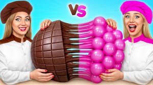 Жевательная Резинка vs Шоколадная Еда Челлендж _ Удивительные Кухонные Рецепты о