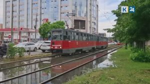 Ливень в Краснодаре затопил дороги и частично парализовал движение транспорта
