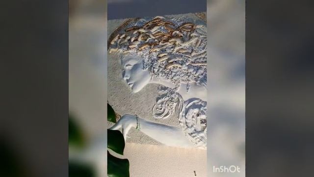 Медуза Горгона, барельеф из гипсоврй шпатлевки. @Art_Natal смотреть онлайн