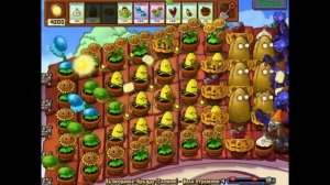 Plants vs. Zombies. Выживание: крыша (сложно). Прохождение
