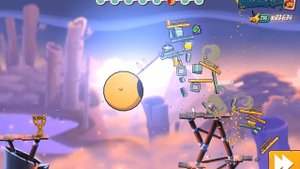 angry birds 2. золотая свинья для баблса . на 7 уровне надо по?