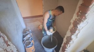 Как залить наливной пол_BUNDEX Цементный !!!#наливной#пол_?