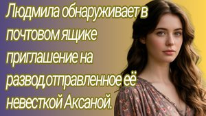Аудиорассказ/Людмила обнаруживает в почтовом ящике приглашение на развод... /