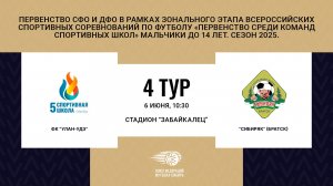 ФК "Улан-Удэ" - "Сибиряк" г. Братск. Первенство СФО и ДФО. Мальчики до 14 лет. Сезон 2025.