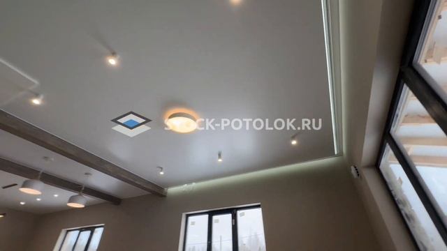 СТОК-ПОТОЛОК в частном доме. Натяжной потолок. смотреть онлайн