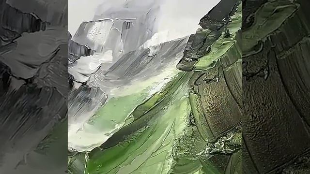 Картина маслом Зелёная гора смотреть онлайн