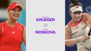 07.02.2025. Эшлин Крюгер - Линда Носкова. WTA Abu Dhabi. Ashlyn Krueger - Linda Noskova