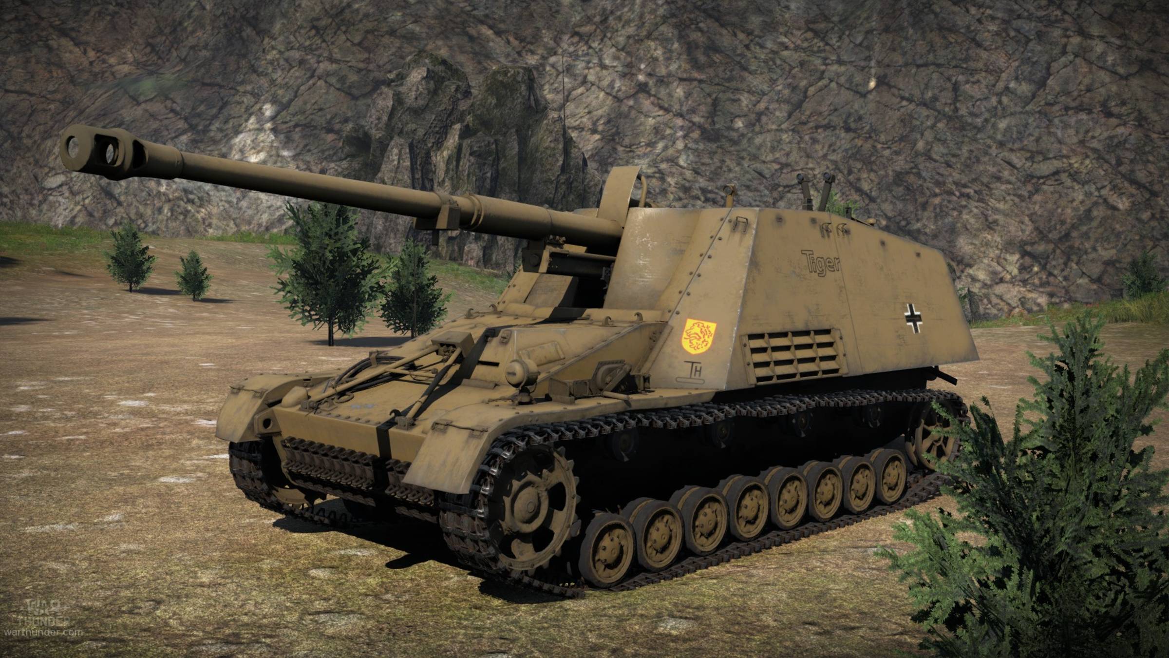 Игра в мир танков на  Nashorn  ПТ-САУ.