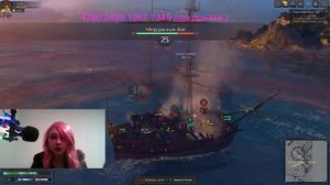 Играем в World of Sea battle Пираты и море Девчачий движ Стрим [get-save.com] (1)