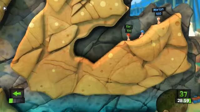 Играю в Worms Revolution - ДРУГ!!!!! НЕТ!!!!! смотреть онлайн