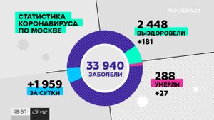 Инфографика статистика COVID для телеканала Москва-24