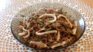 Гречневая каша по-камчатски. Гречка с папоротником и кальмарами. Готовим с Оксаной Валерьевной.