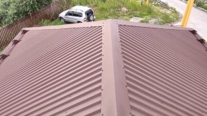 Обзор завершенной 4-х скатной кровли. Профнастил С-21 цв