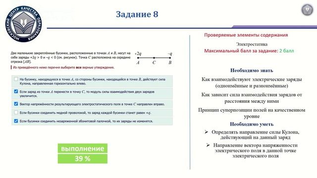 Итоги проведения проверочной работы по физике в 8-х классах (углубленный уровень)