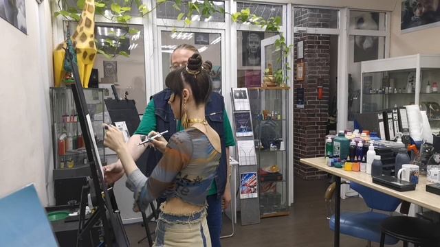 Мастер-класс по аэрографии 🎨✨ смотреть онлайн