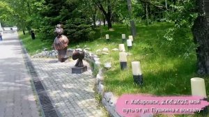 г. Хабаровск, мой путь от ул. Пушкина через пруды к вокзалу. 02.06.2025 г.
