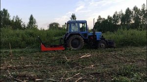 Удаление кустарника роторным мульчировщиком