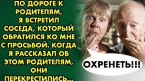 По дороге к родителям, я встретил соседа, который обратился ко мне с просьбой. Когда я рассказал...