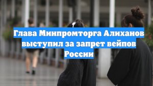 Глава Минпромторга Алиханов выступил за запрет вейпов России