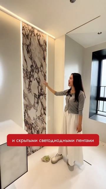 Эта ванная комната из спеченного камня очень красивая