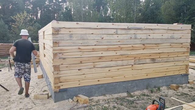 Дачный дом из бруса своими руками смотреть онлайн