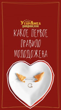 Какое первое правило молодожена