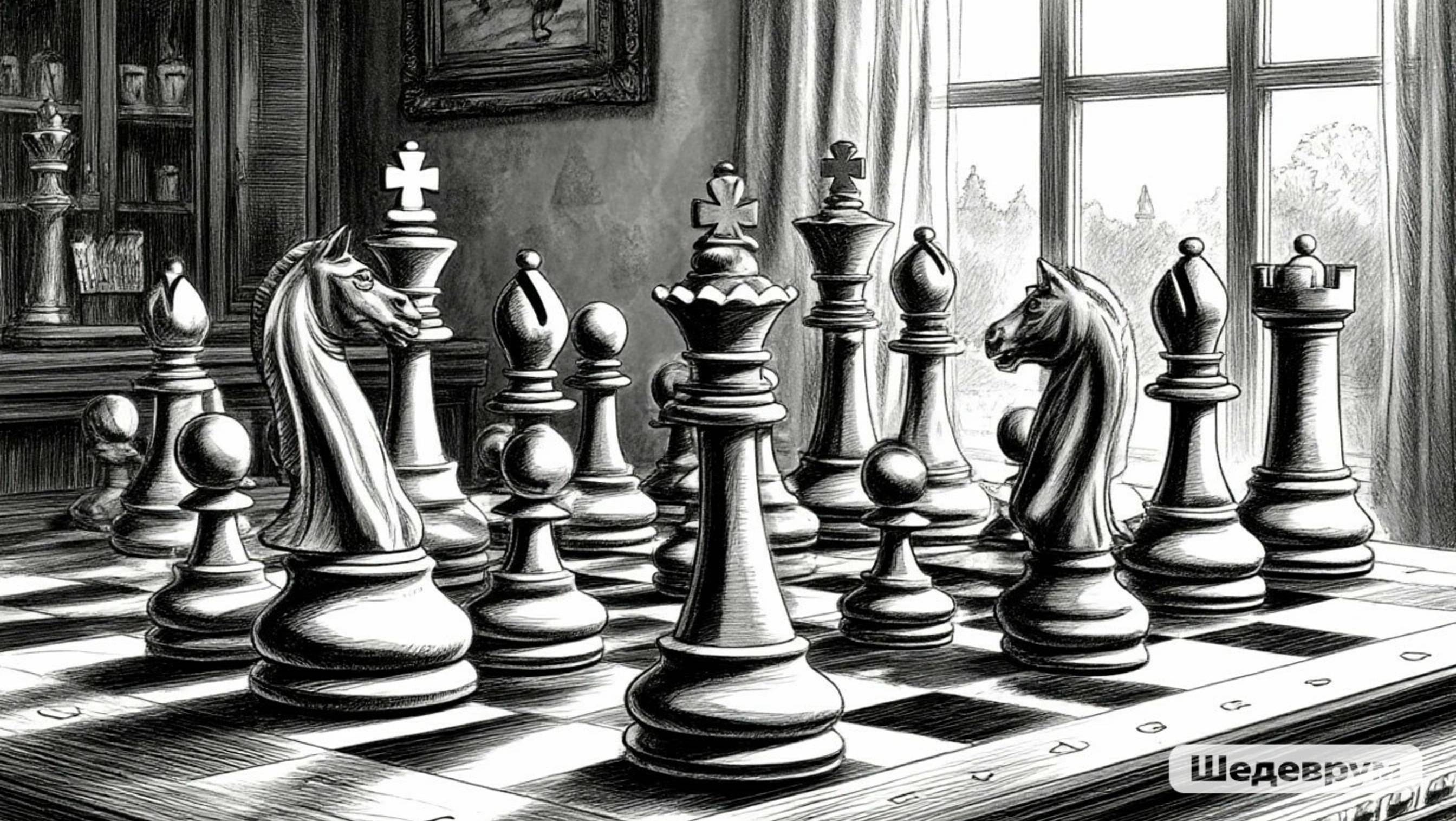 Русская партия (Petrov's Defense). Красивый мат.