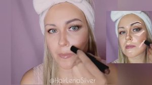 Коррекция лица макияжем, контуринг себе самой. Бесплатные уроки макияжа. Бюджетная Косметика