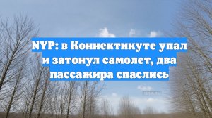 NYP: в Коннектикуте упал и затонул самолет, два пассажира спаслись