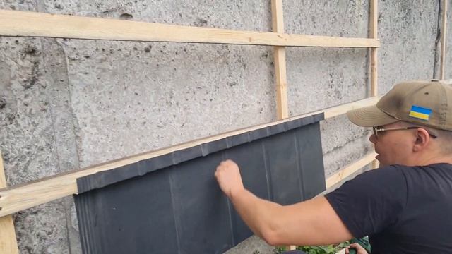 монтаж модульной черепицы Novatik Metall Slate смотреть онлайн