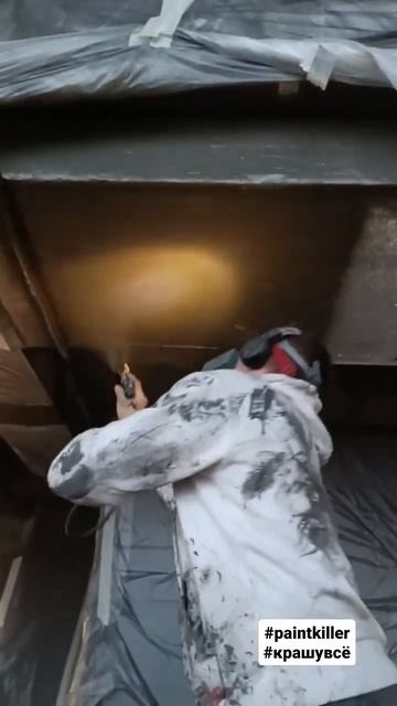 Покраска потолка и вентиляции в жк Лахта Парк. смотреть онлайн