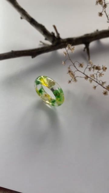 Кольцо из эпоксидной смолы #epoxyjewelry смотреть онлайн