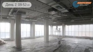 Процесс напыления акустического покрытия SonaSpray