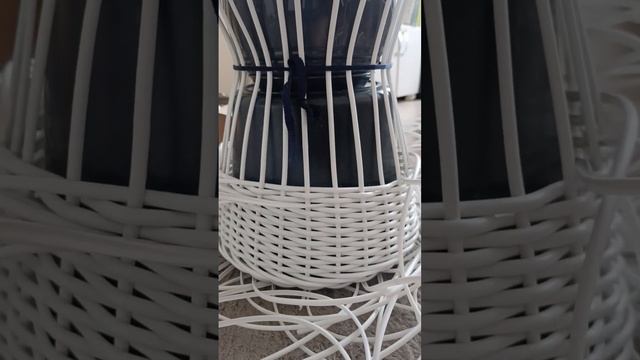 Кашпо из ротанга на подставке ротангкашпо кашпоизро